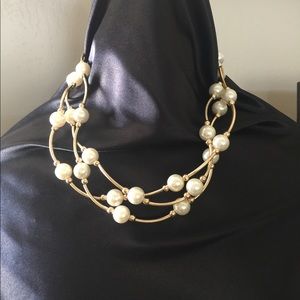 Faux pearl necklace